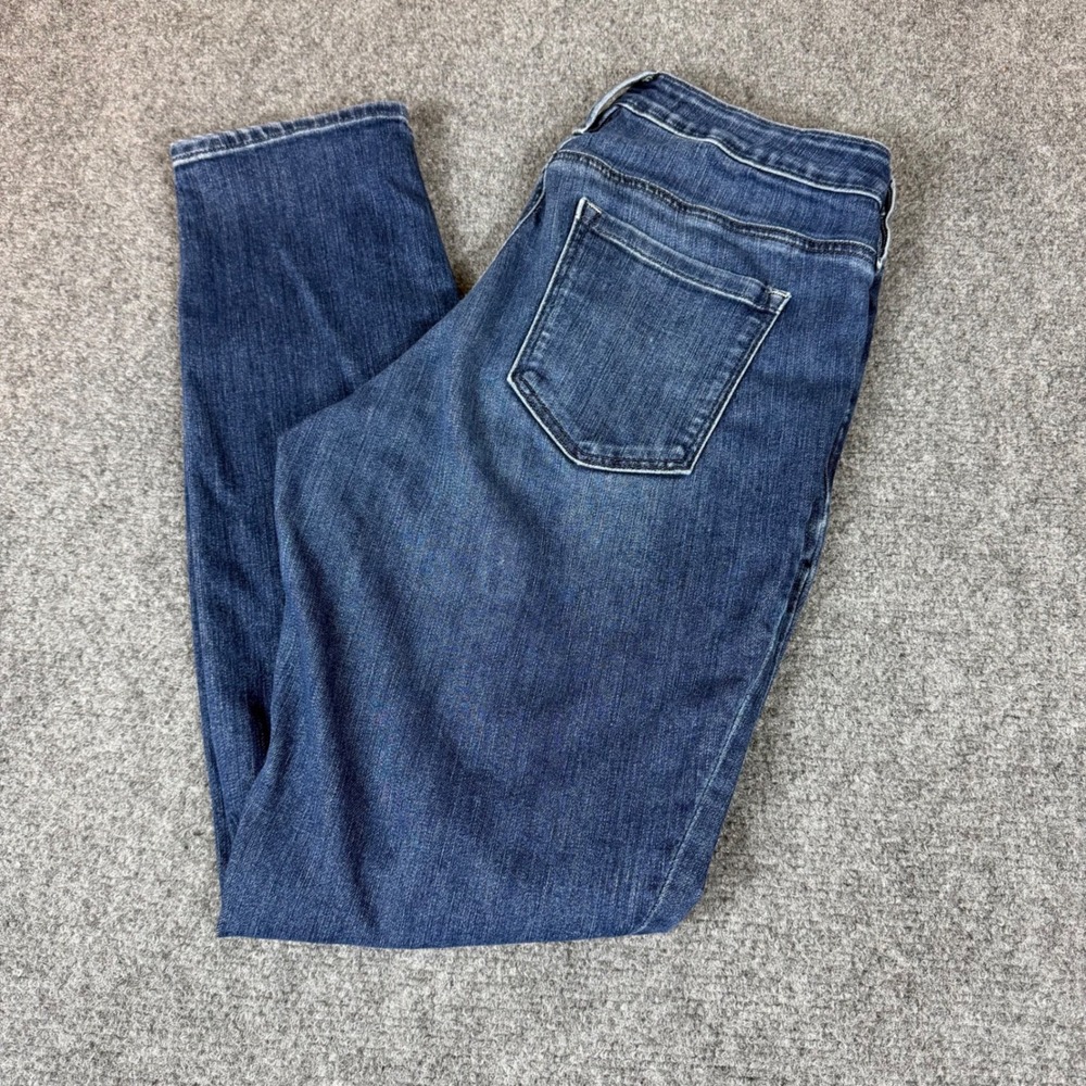 Athleta Sculptek Skinny Jeans Dark Wash Blue Denim Size 4 Performance Stretch